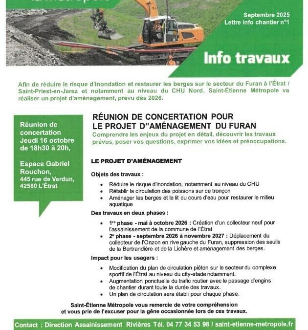 Info travaux Saint-Etienne Métropole