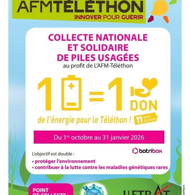 Collecte de piles usagées AFM Téléthon