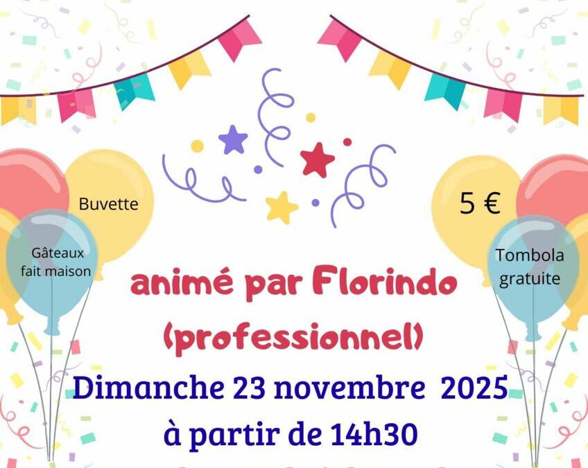 Après-midi dansant pour petits et grands, goûter et tombola!