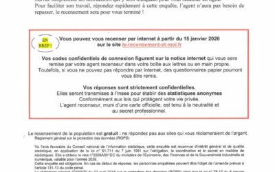 RECENSEMENT DE LA POPULATION.